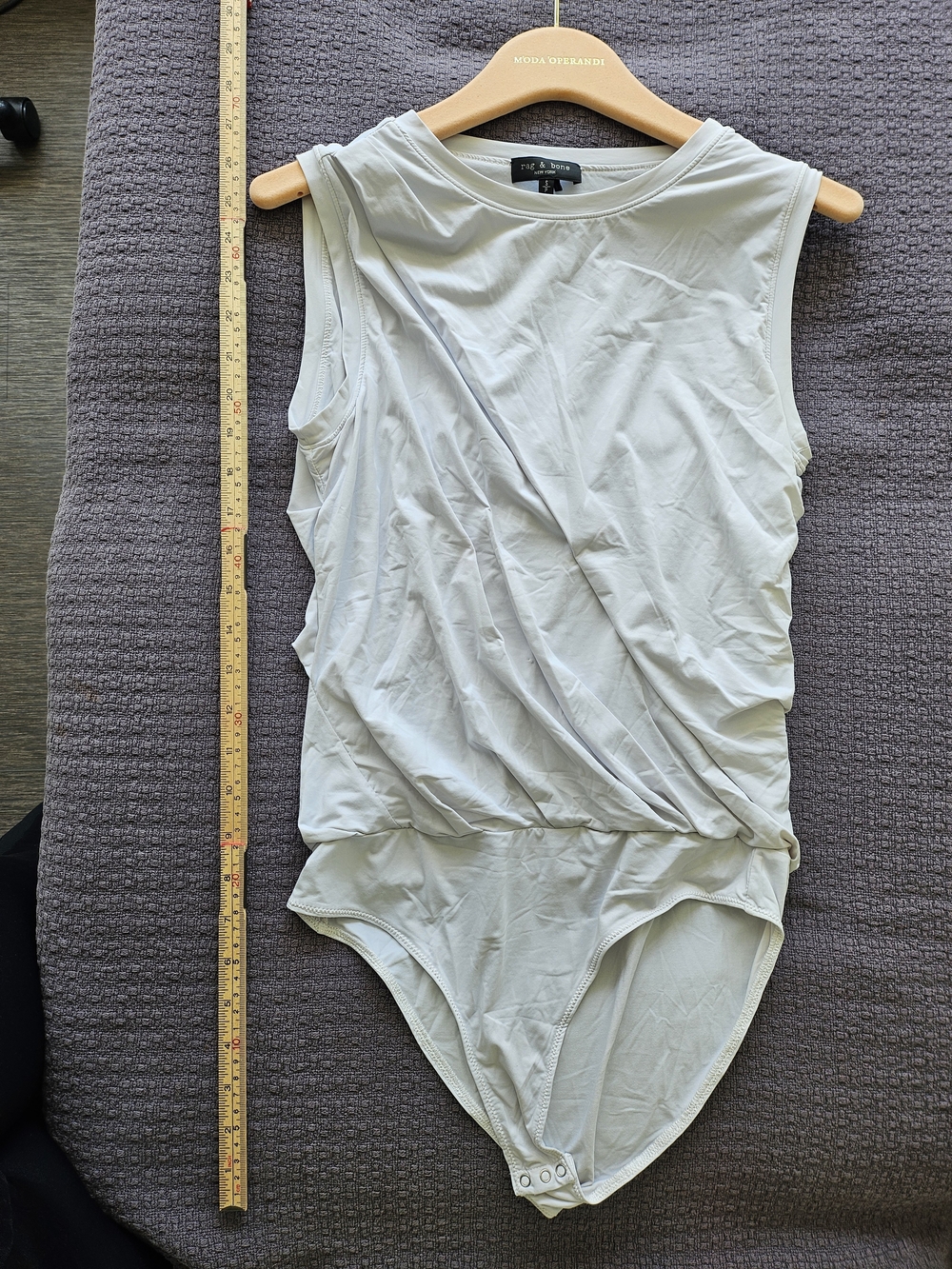 rag & bone White Sleeveless Draped Bodysuit - Picture 5 of 5